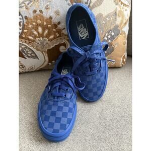 Vans Sneakers Tennis Shoes Mens 6 Women’s 7.5 Blue Checkerboard